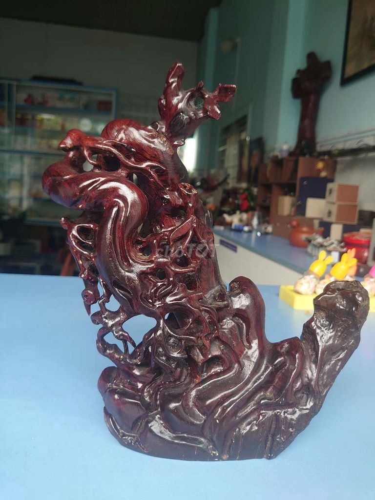 Tượng gỗ Cổ điển Nâu đỏ Gỗ tự nhiên