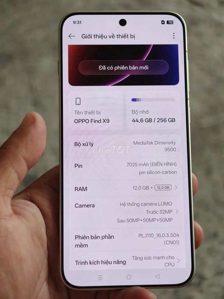 OPPO Find X9 256GB Trắng Cận 99%. Mua bán Điện thoại tại Thành phố Biên Hòa Đồng Nai được đăng bởi  dương hà  hình 1