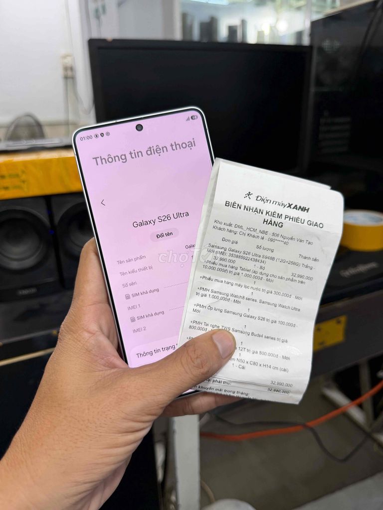 Samsung S26 Ultra 256GB Trắng New dính knox góp. Mua bán Điện thoại tại Quận 7 Tp Hồ Chí Minh được đăng bởi Tùng tài hình 1