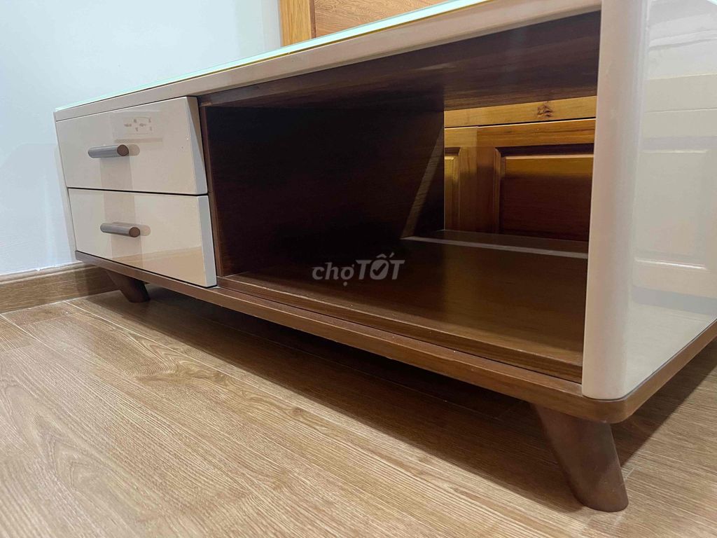 Bàn trà Gỗ Kính Nâu Trắng Còn rất mới. Mua bán Bàn ghế tại Quận Nam Từ Liêm Hà Nội được đăng bởi Nhật Nam hình 1