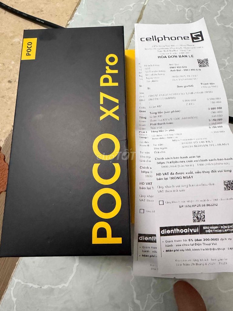 PoCo X7 pro 12/256 Chính Hãng Fullbox.. Mua bán Điện thoại tại Huyện Bình Chánh Tp Hồ Chí Minh được đăng bởi Lê Nhân hình 1