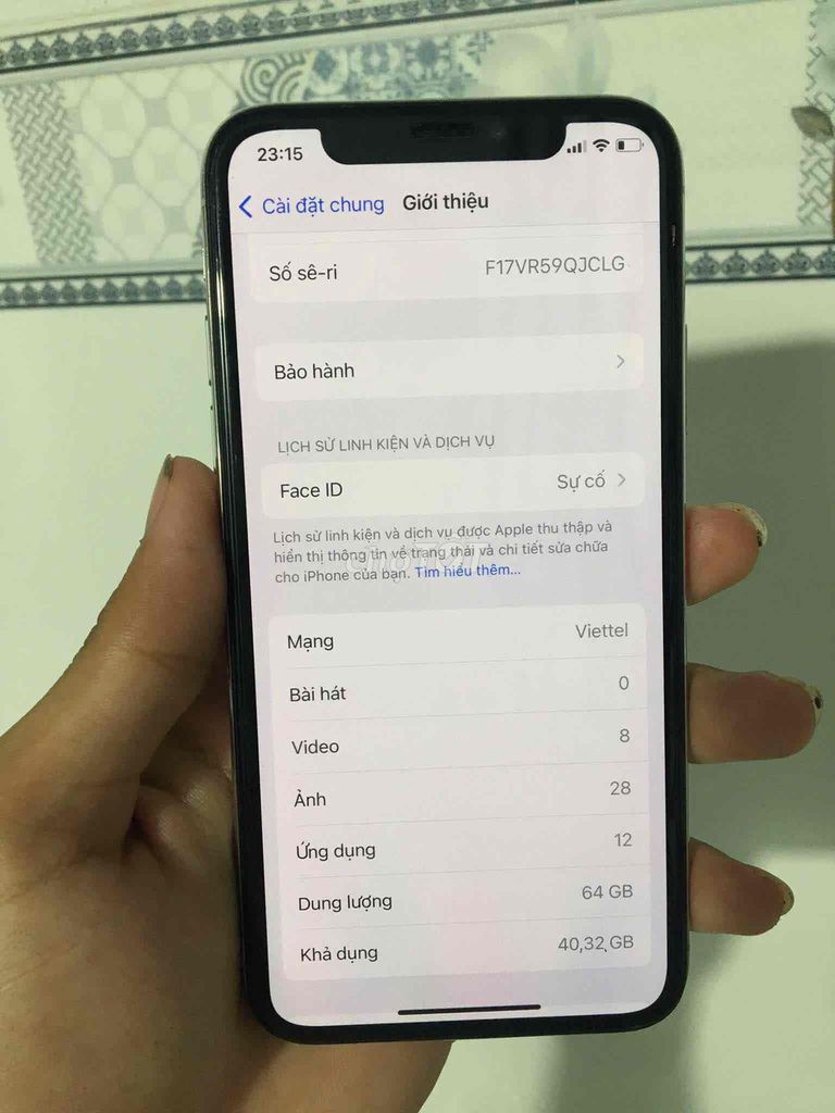 iPhone X 64GB Trắng Mất Face ID. Mua bán Điện thoại tại Quận Ninh Kiều Cần Thơ được đăng bởi TRẦN THẾ VINH hình 1