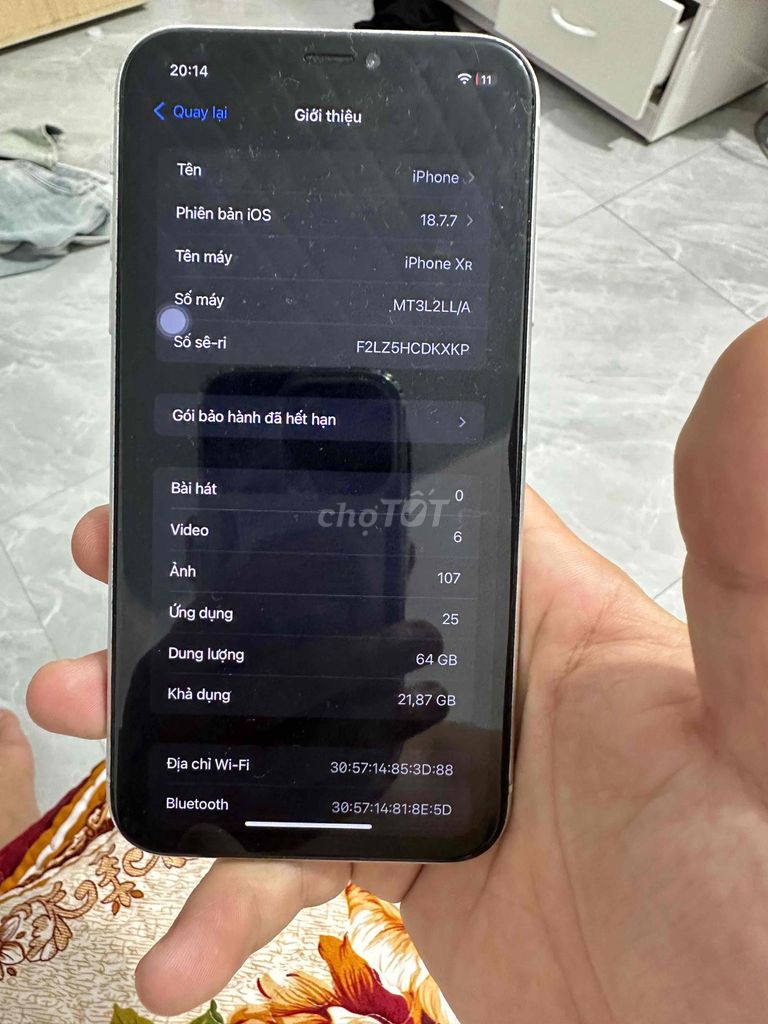 iPhone XR 64GB Trắng. Mua bán Điện thoại tại Quận Đống Đa Hà Nội được đăng bởi điện thoại giá rẻ  hình 1