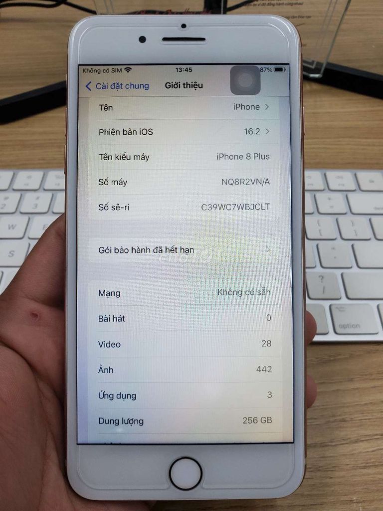 Apple iPhone 8 Plus 256GB Trắng Đã sử dụng. Mua bán Điện thoại tại Quận 3 Tp Hồ Chí Minh được đăng bởi Minh hình 1