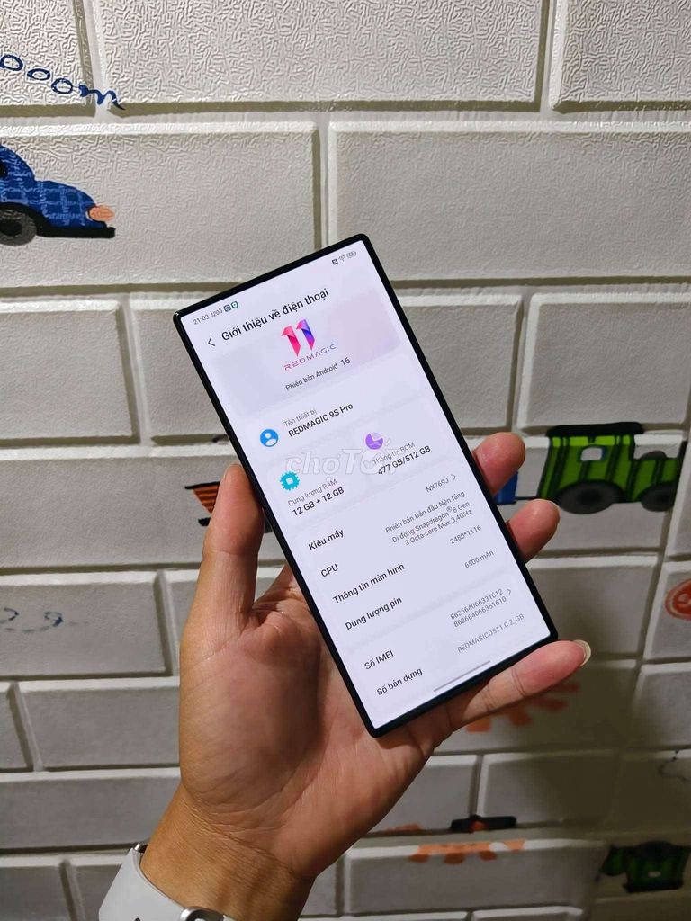 Redmagic 9s Pro 12GB/512GB cần bán hay gl. Mua bán Điện thoại tại Thành phố Đà Lạt Lâm Đồng được đăng bởi Bảo Sơn Phạm hình 1