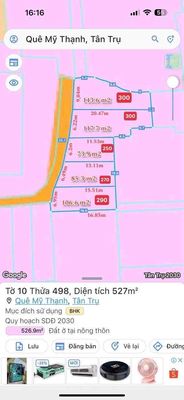 Thổ cư giá cực rẻ, đường công cộng, sát nhựa, dân đông, không lô giới. Mua bán đất tại Huyện Tân Trụ Long An được đăng bởi Tuyến Lê