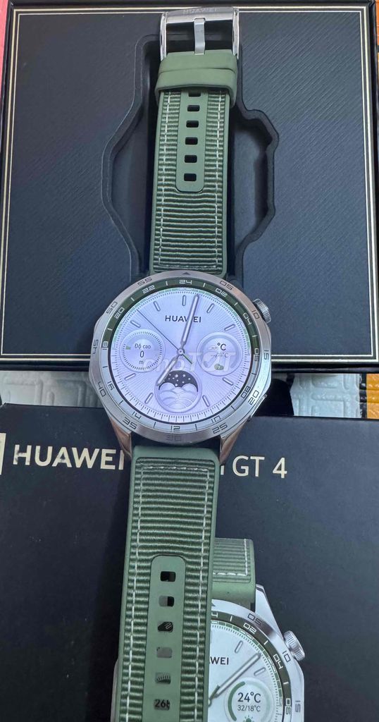 Huawei watch GT4 46mm Xanh dây da,bảo hành 08/2025