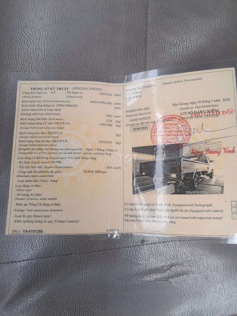 SYM T1000 2010 Thùng inox. Mua bán Xe tải, xe ben tại Huyện Phong Điền Cần Thơ được đăng bởi Tên chưa cung cấp hình 6