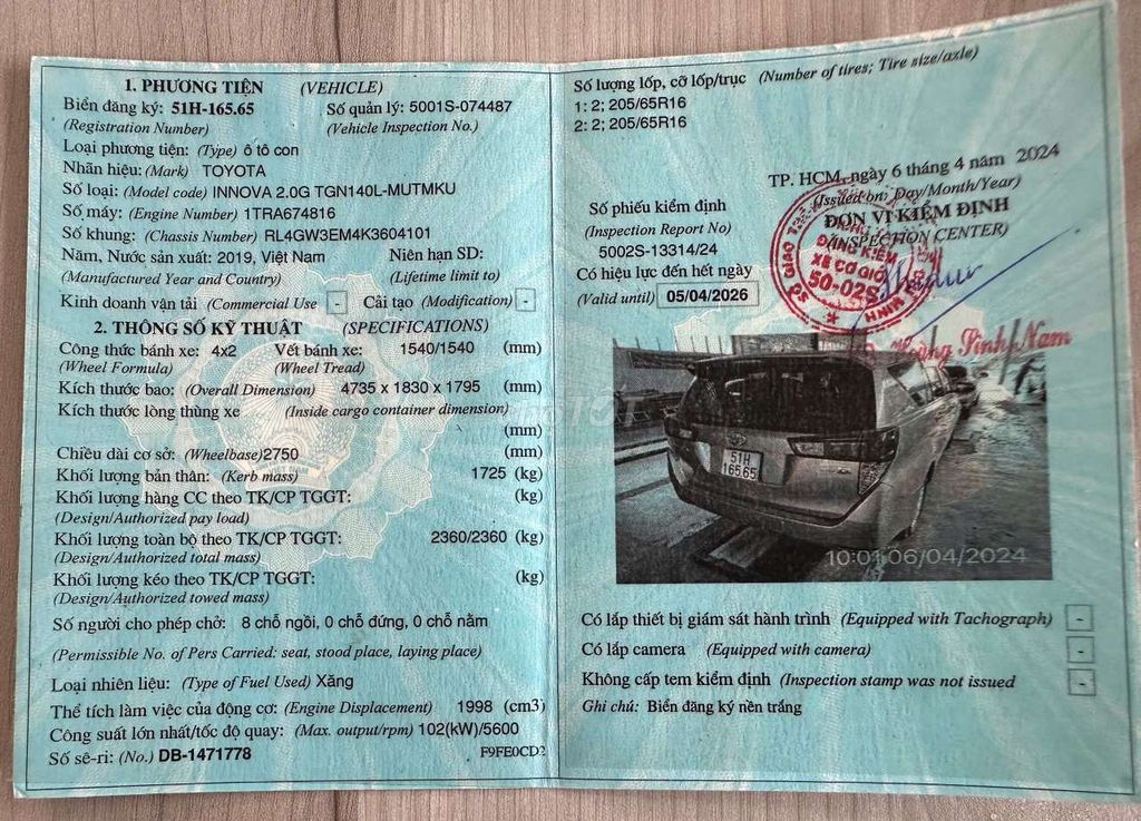 INNOVA 2.0G 2019 TỰ ĐỘNG 50000KM BẢO HÀNH 1 NĂM. Mua bán Ô tô tại Quận Bình Tân Tp Hồ Chí Minh được đăng bởi Lê Tử can  hình 20