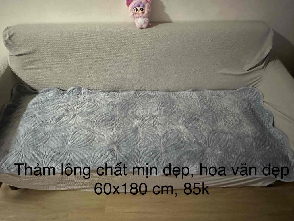 Thảm sofa, thảm bếp lông xám (85k) korea