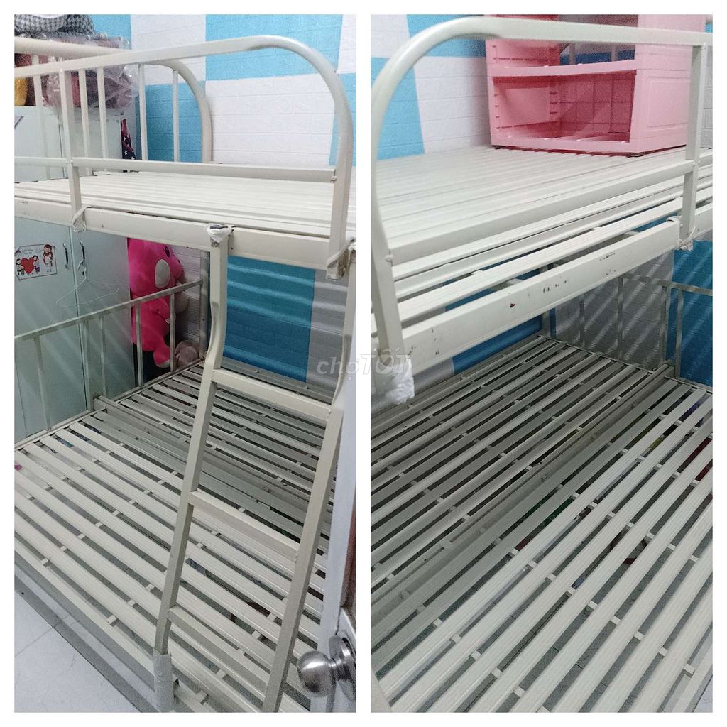 Giường 2 tầng Kim loại Trắng 2m x 1m6. Mua bán Giường, chăn ga gối nệm tại Quận 12 Tp Hồ Chí Minh được đăng bởi Oanh hình 1