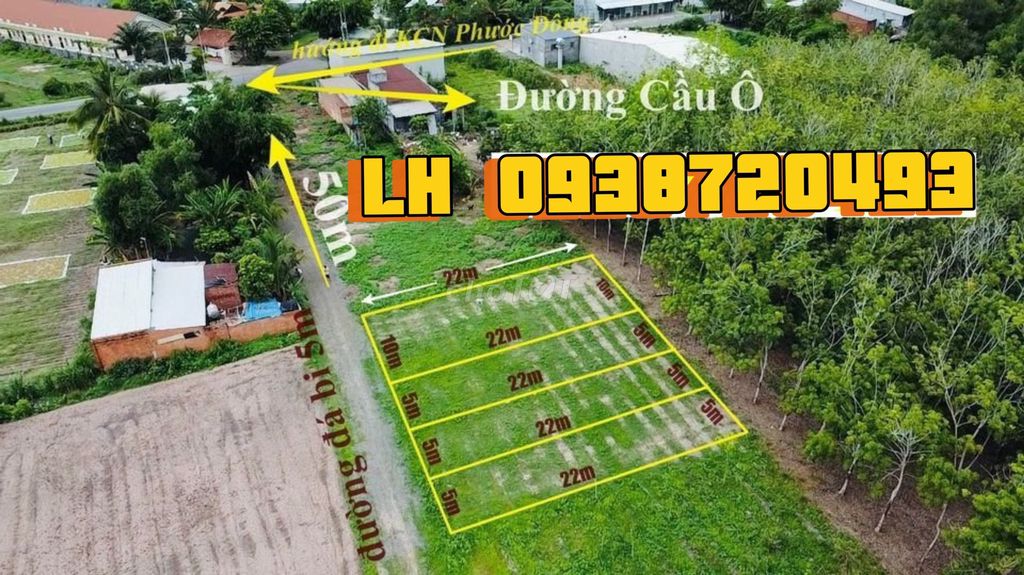 1/ Nhựa Cầu Ô, Gần KCN Phước Đông 5x21 Dân đông chỉ 565tr