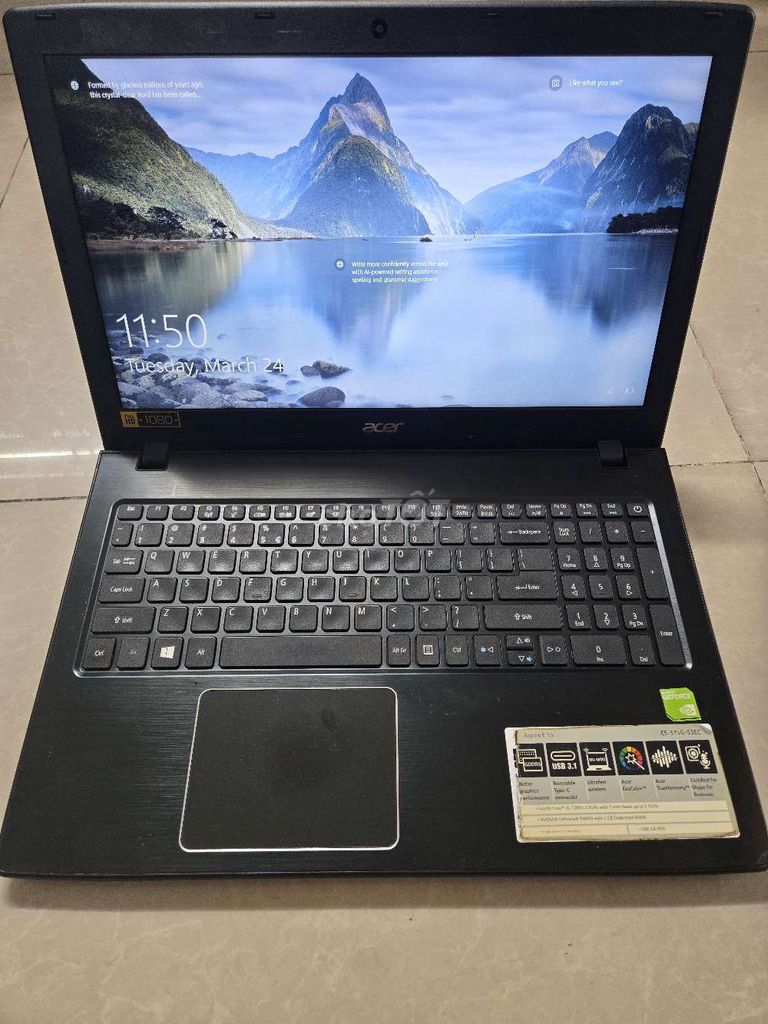 Acer Aspire E15 e5 -575 G. Mua bán Laptop tại Quận Tân Phú Tp Hồ Chí Minh được đăng bởi VŨ TRỤ MOBILE hình 1