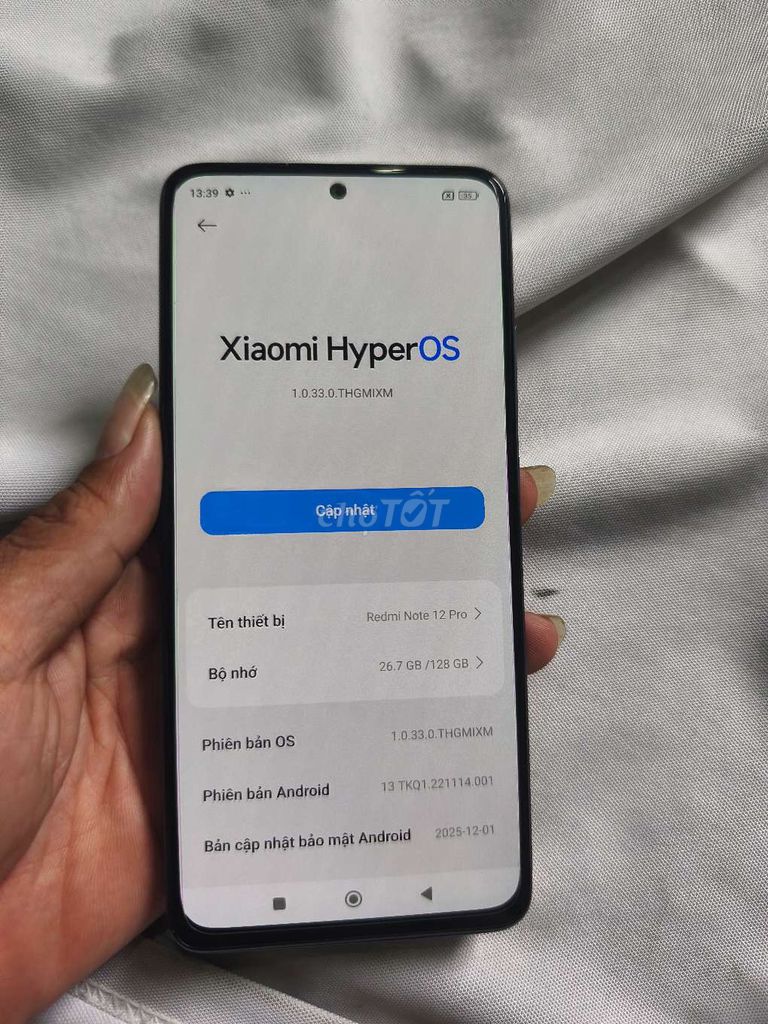 Xiaomi Redmi Note 12 Pro 8GB/128GB Xanh. Mua bán Điện thoại tại Quận 12 Tp Hồ Chí Minh được đăng bởi nnh hình 1