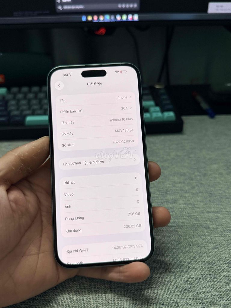 iPhone 16 Plus 128GB Xanh lla đẹp. Mua bán Điện thoại tại Thành phố Thủ Đức Tp Hồ Chí Minh được đăng bởi Võ Nhân hình 1