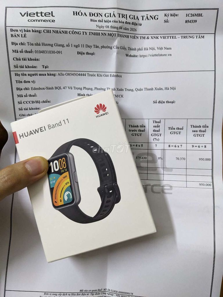 Huaweiband 11 Mới 100% FULLBOX. BH HÃNG 12 Tháng.. Mua bán Thiết bị đeo thông minh tại Quận Thanh Xuân Hà Nội được đăng bởi OM hình 1