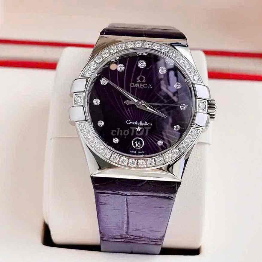 Đồng hồ Omega Constellation Nữ Tím size 35mm. Mua bán Đồng hồ tại Quận Hoàng Mai Hà Nội được đăng bởi Anh Tuấn hình 1