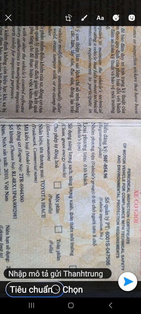 2010 Super Wagon 2.7 - 170000 km. Mua bán Ô tô tại Quận 12 Tp Hồ Chí Minh được đăng bởi Trung hình 17