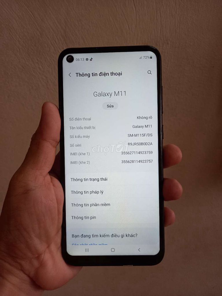 Samsung Galaxy M11 Đen 2 sim, pin 5000 mAh. Mua bán Điện thoại tại Thành phố Huế Thừa Thiên Huế được đăng bởi Trần Tôn Ngọc Thạch hình 1