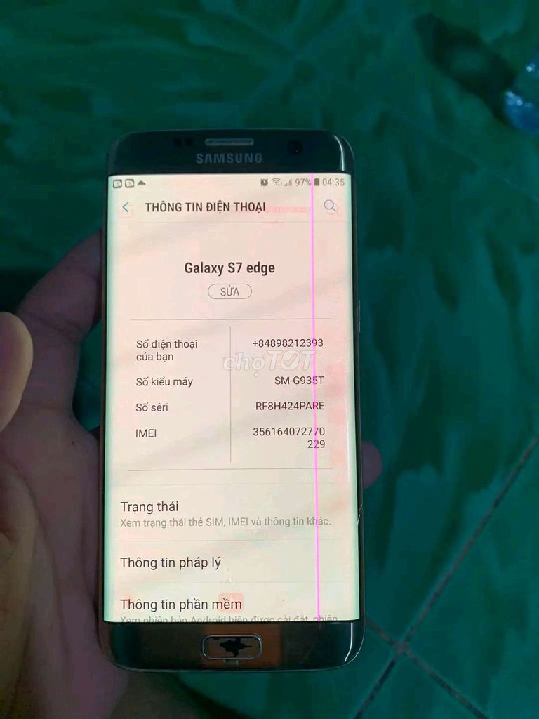 Samsung S7 Edge Đen Vàng Đã sử dụng. Mua bán Điện thoại tại Huyện Chơn Thành Bình Phước được đăng bởi NGUYEN THANH hình 1