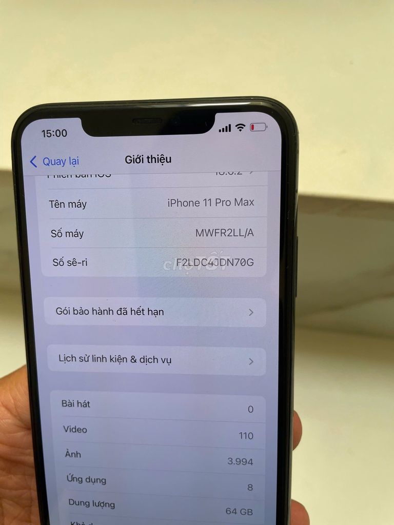 Apple iPhone 11 Pro Max 64GB Xám. Mua bán Điện thoại tại Quận Bình Tân Tp Hồ Chí Minh được đăng bởi LONG TRAN hình 1