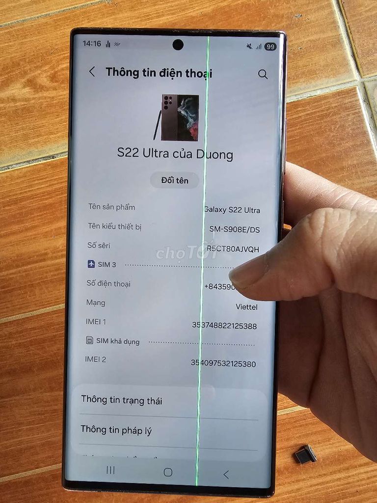 Samsung S22 ultra 8GB/128GB Việt Nam. Mua bán Điện thoại tại Quận 12 Tp Hồ Chí Minh được đăng bởi hoang tri hình 1