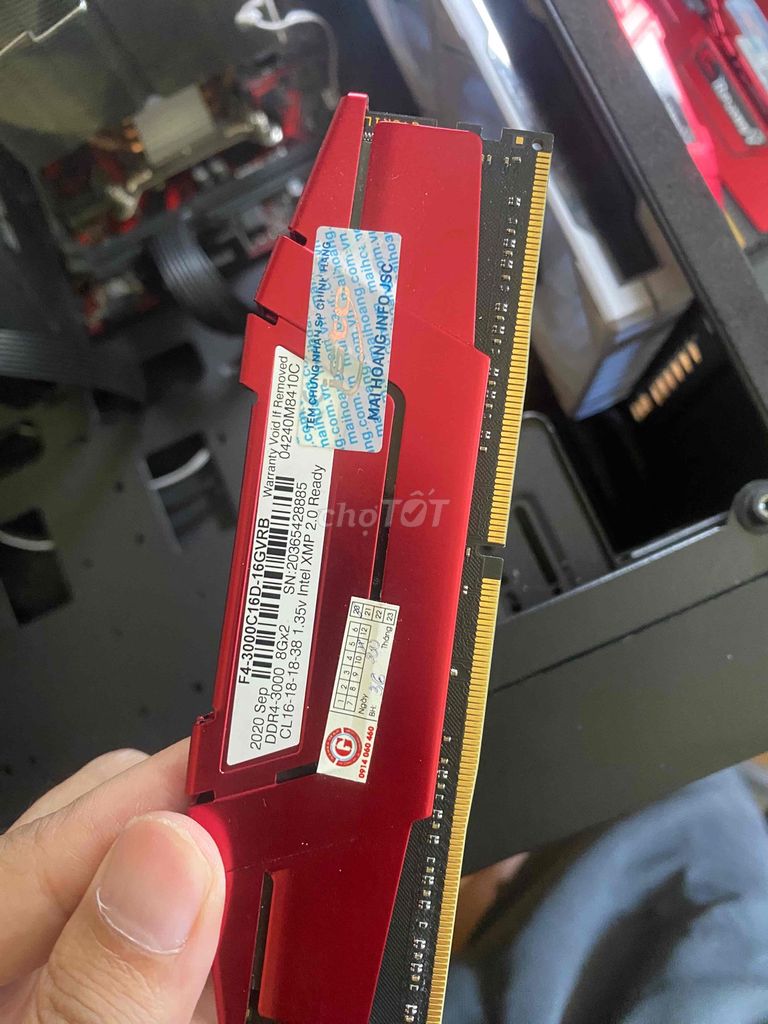 Cặp RAM G.Skill Trident Z RGB DDR4 (8x2)Đỏ. Mua bán Linh kiện (RAM, Card...) tại Huyện Hòa Vang Đà Nẵng được đăng bởi Lê Trọng Hoàng Sơnddd hình 1