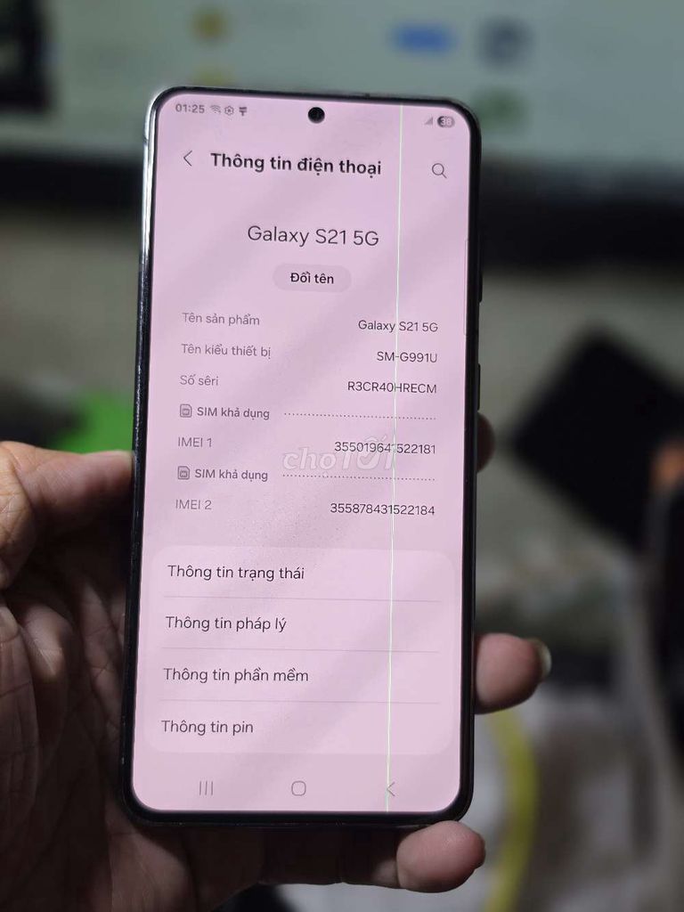 Galaxy S21 5G 128GB zin toàn bộ giá rẻ . Mua bán Điện thoại tại Quận 8 Tp Hồ Chí Minh được đăng bởi Thiên Hòa mobile  hình 1