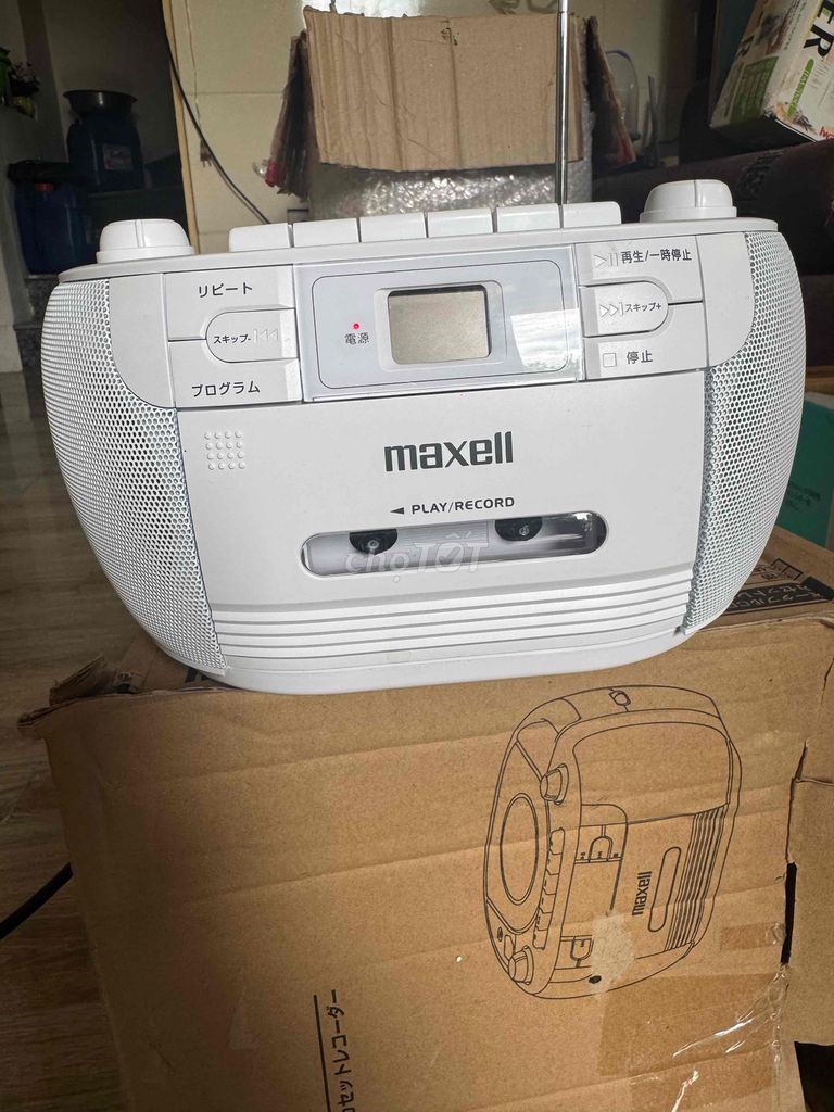 Đài cassette Maxell MXCR-100 Trắng Nhật Bản. Mua bán Tivi, Âm thanh tại Huyện Ứng Hòa Hà Nội được đăng bởi Dương thế anh hình 1