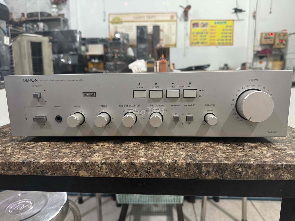 Amply Denon PM-510 chạy 4 sò than đại CS-130w/1kên