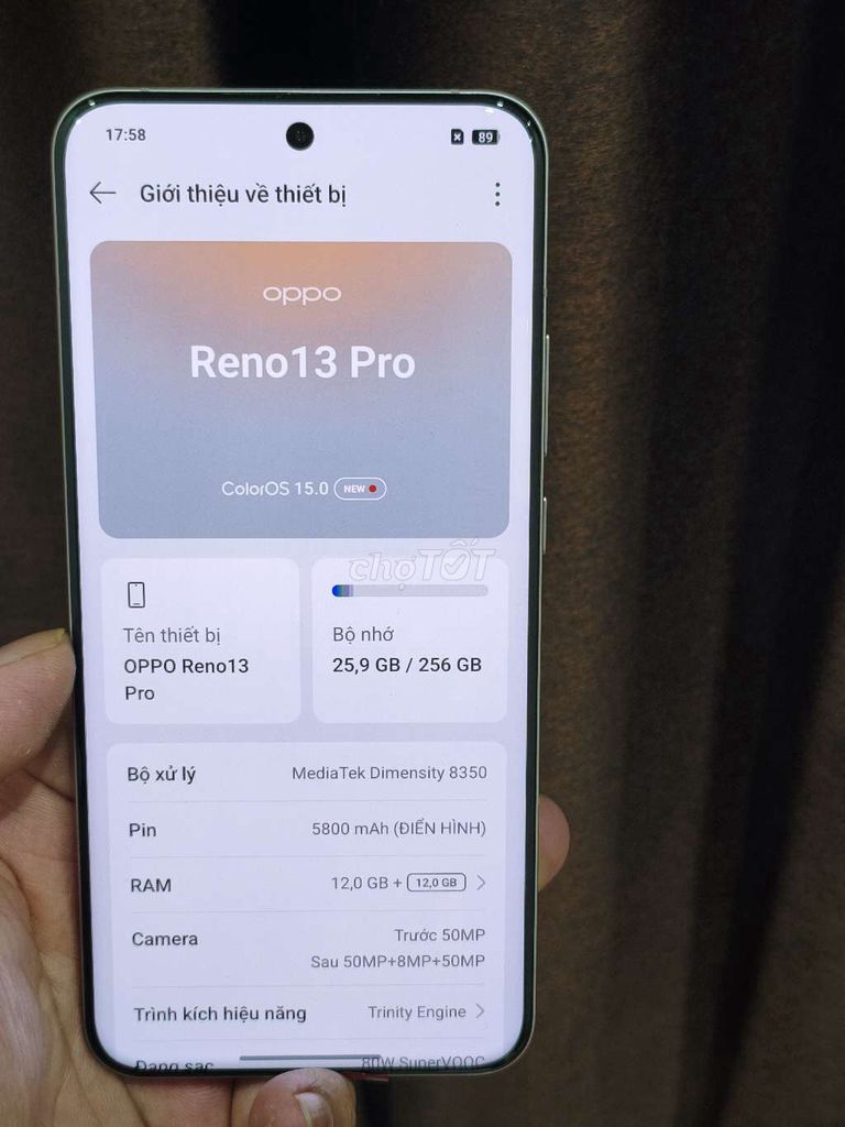 Oppo Reno 13 Pro 12GB 256GB Vàng hồng. Mua bán Điện thoại tại Quận Hoàng Mai Hà Nội được đăng bởi Nguyennoi hình 1