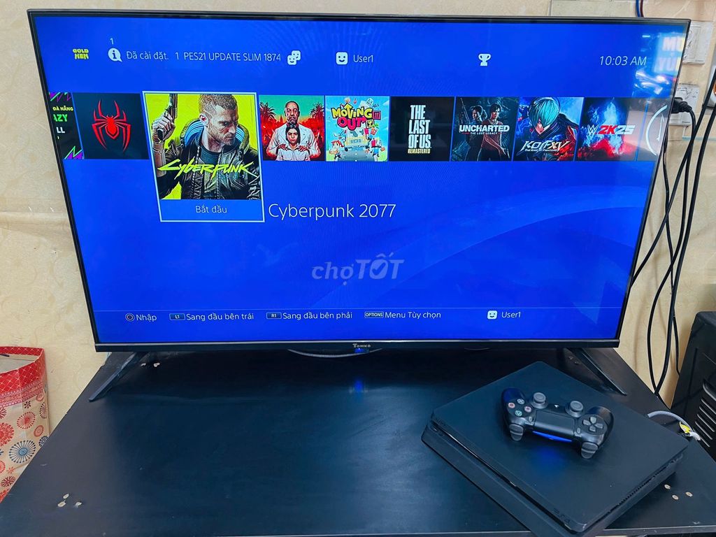Máy chơi game Sony PS4 Slim 1TB Đen HẮC ÁM FW12.02. Mua bán Thiết bị chơi game tại Quận Đống Đa Hà Nội được đăng bởi NHẬT LỆ CAMERA hình 1