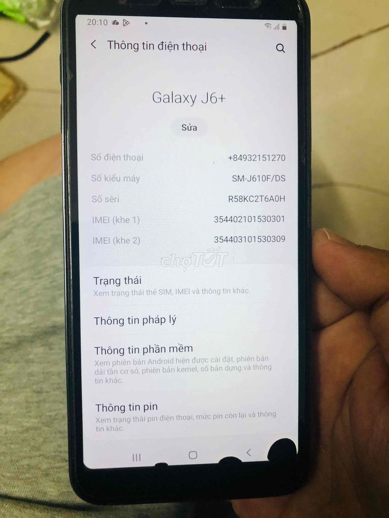 Samsung Galaxy J6+ 32GB Xanh. Mua bán Điện thoại tại Quận Bình Tân Tp Hồ Chí Minh được đăng bởi Gia Huy hình 1