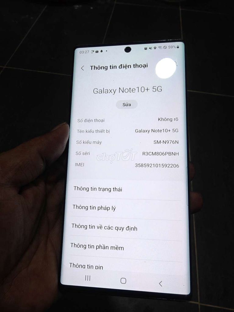 Samsung Galaxy Note10+ 5G Đen Đã sử dụng. Mua bán Điện thoại tại Thành phố Thủ Dầu Một Bình Dương được đăng bởi duy hình 1