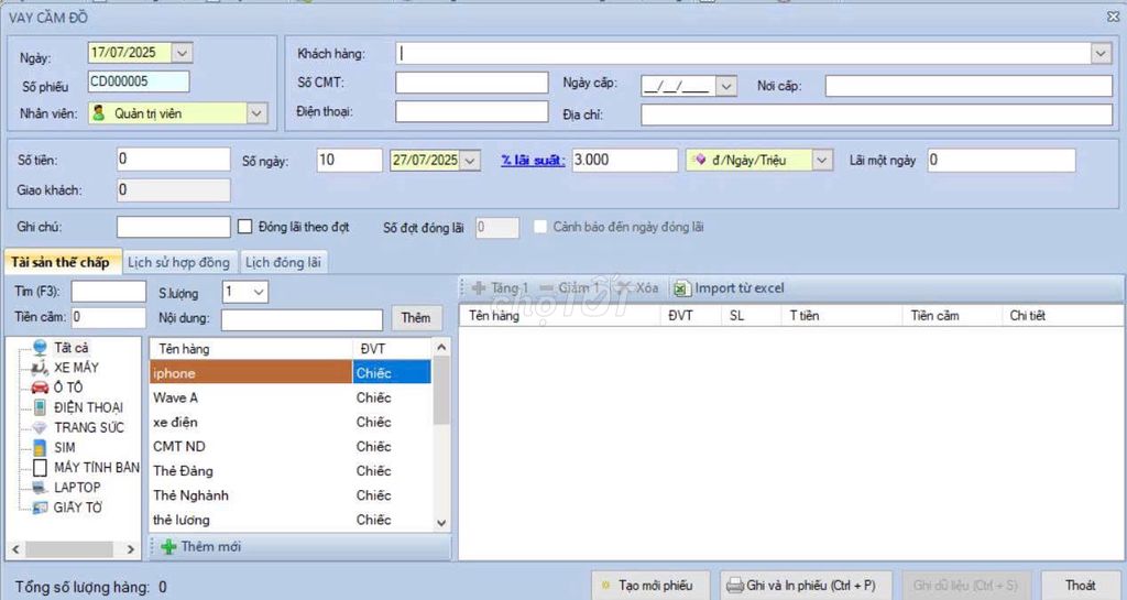 KAZUKO SOFTWARE Quản lý cầm đồ Offline. Dịch vụ tại Quận Tân Phú Tp Hồ Chí Minh được đăng bởi Tâm hình 1