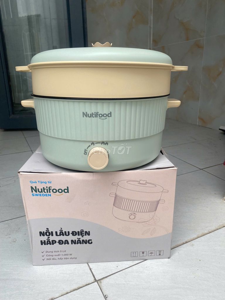 Nồi lẩu hấp đa năng 5l. Hàng của greencook. 270k