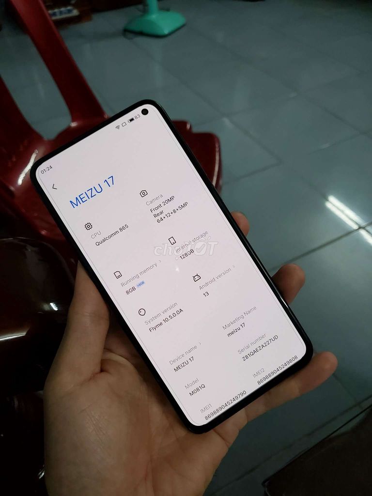 Meizu 17 ngoại hình 98%, lỗi nhẹ Camera X1, có gl. Mua bán Điện thoại tại Quận Bình Thạnh Tp Hồ Chí Minh được đăng bởi TXO hình 2