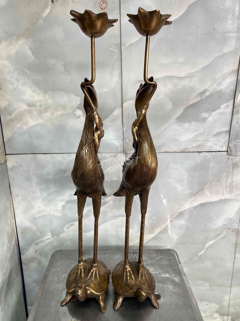 cặp hạc cao 51 nặng 4,2kg bằng đồng đúc. Mua bán Đồ sưu tầm, đồ cổ tại Quận Phú Nhuận Tp Hồ Chí Minh được đăng bởi Khanh ly hình 1