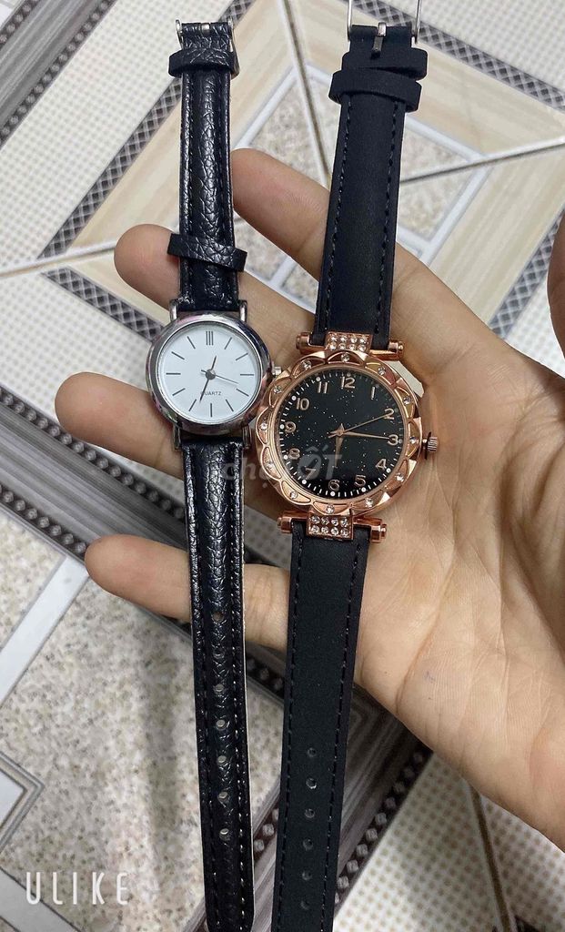 Sét 2 đồng hồ dây da thời trang cho nữ giá 80k. Mua bán Đồng hồ tại Quận Gò Vấp Tp Hồ Chí Minh được đăng bởi An  Nhiên hình 1