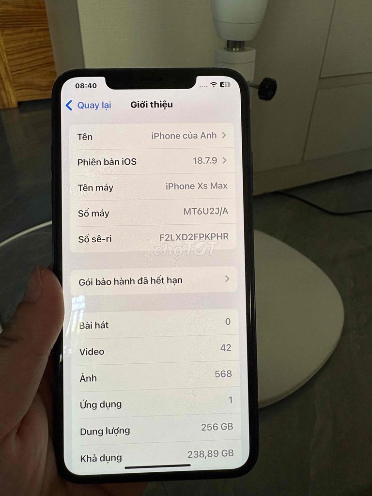 Apple iPhone Xs Max 256GB Đen pin 86%. Mua bán Điện thoại tại Quận Kiến An Hải Phòng được đăng bởi Bùi Minh Anh hình 1