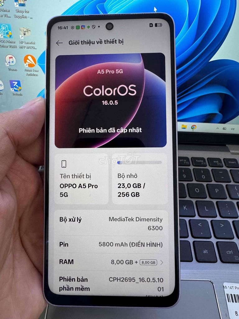 Oppo A5 Pro 5G 8GB/256GB Tím. Mua bán Điện thoại tại Quận 6 Tp Hồ Chí Minh được đăng bởi QUỐC THIÊN BÁN GÓP 0 ĐỒNG  hình 1