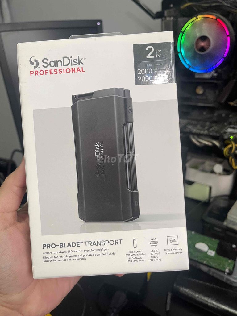 SanDisk Pro-Blade Transport SSD 2TB USB-C. Mua bán Linh kiện (RAM, Card...) tại Quận 5 Tp Hồ Chí Minh được đăng bởi Mr Akita hình 1