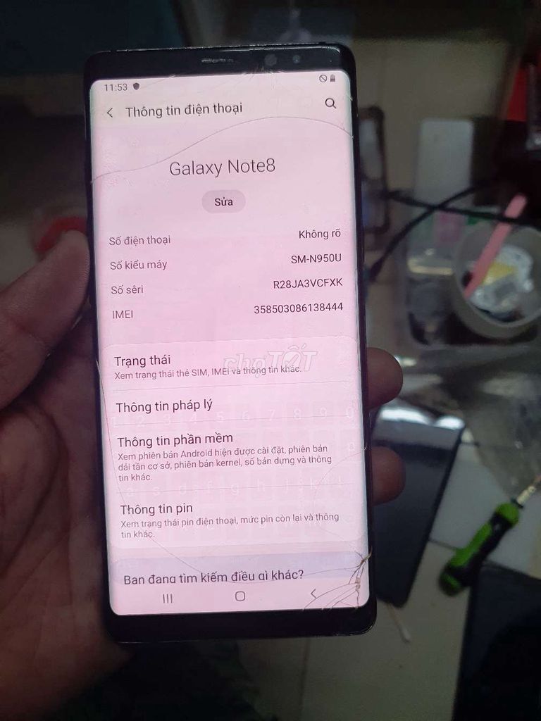 samsung galaxy note 8 + vài cây chửa cháy giá tốt