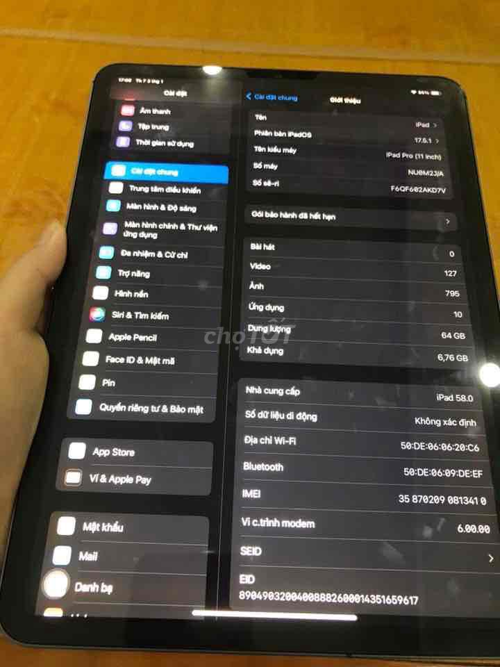 Apple iPad Pro 2018 11 inch 64GB. Mua bán Máy tính bảng tại Quận Nam Từ Liêm Hà Nội được đăng bởi Văn Thưởng hình 1