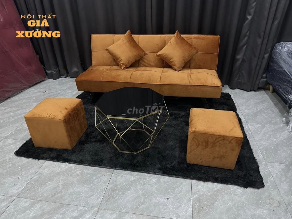 Ghế - giường - sofa bed vải nhung miễn ship giá rẻ. Mua bán Giường, chăn ga gối nệm tại Huyện Đức Hòa Long An được đăng bởi Nội thất giá xưởng TL hình 1