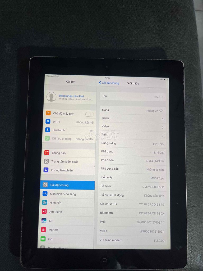 Apple iPad 4 Bạc 16GB còn mới 90% như hình. Mua bán Máy tính bảng tại Quận 8 Tp Hồ Chí Minh được đăng bởi ngothanhdieungo hình 1