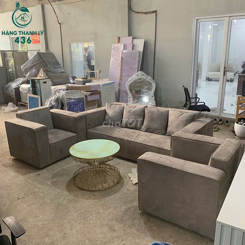 Bộ Sofa Phòng Khách Khung Gỗ Xám Còn Đẹp 90%. Mua bán Bàn ghế tại Quận Tân Phú Tp Hồ Chí Minh được đăng bởi Công Ty TNHH TM DV INKPRO hình 1