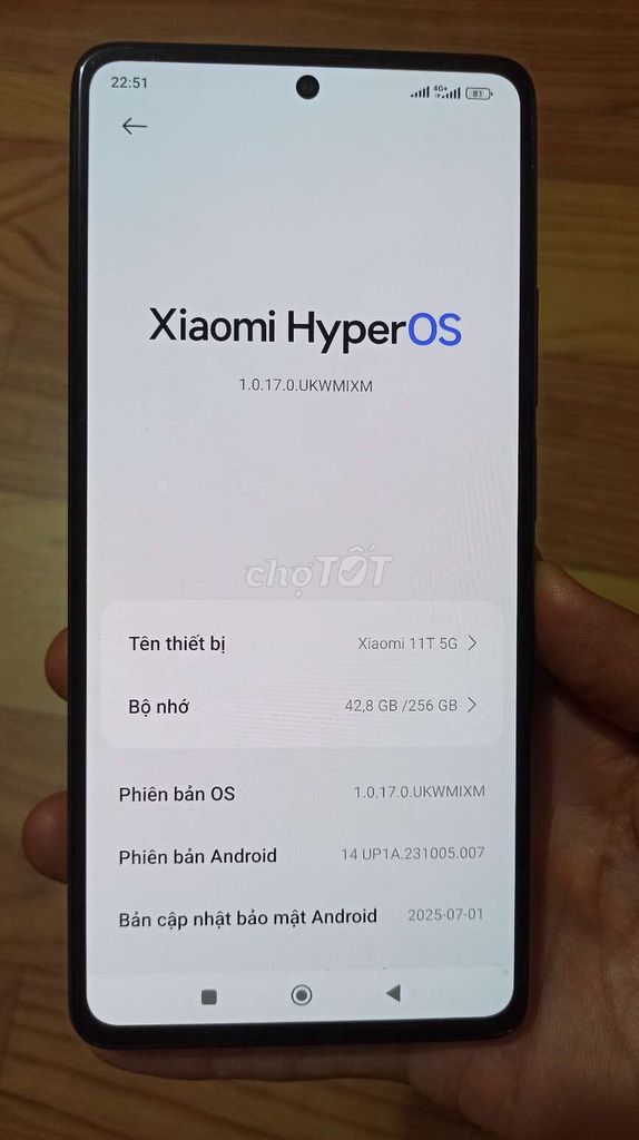 Xiaomi 11T 256GB Đen. Mua bán Điện thoại tại Thành phố Thủ Đức Tp Hồ Chí Minh được đăng bởi Phi Tiêu hình 1