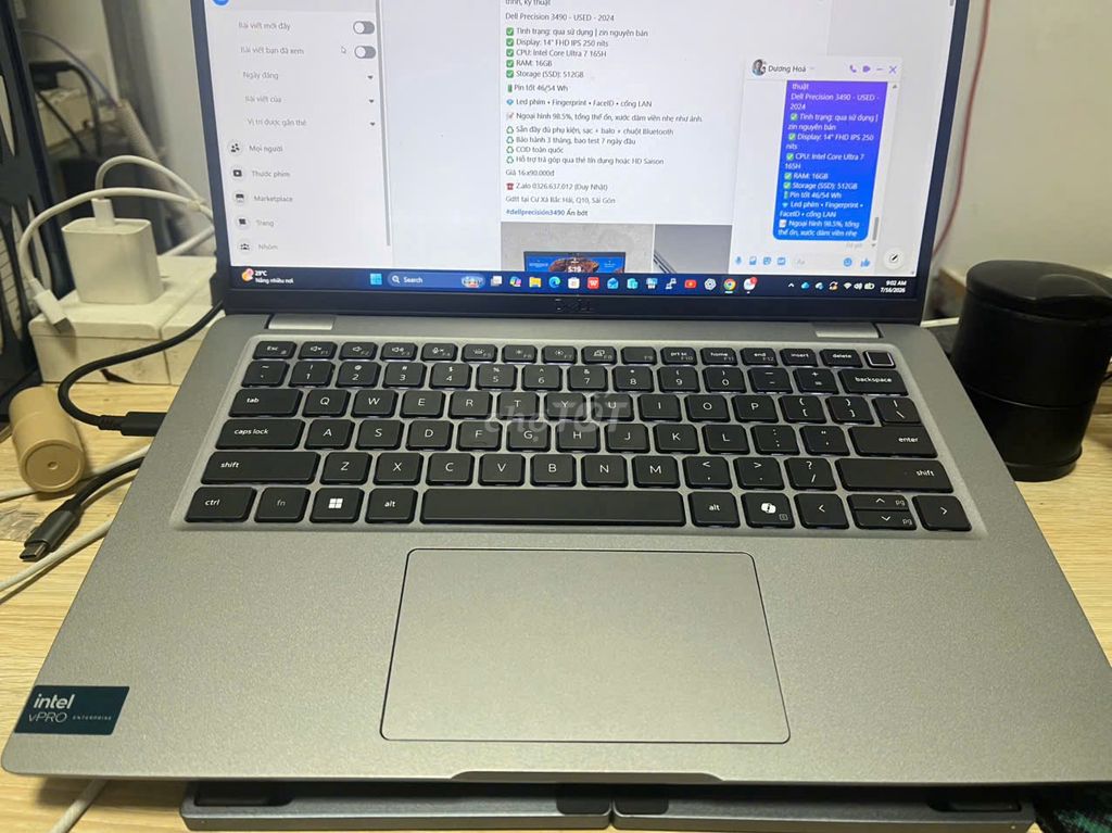 Dell Precision 3490 BH xách tay PROPLUS 12-2027. Mua bán Laptop tại Huyện Châu Thành Bến Tre được đăng bởi Thái Hoà hình 1