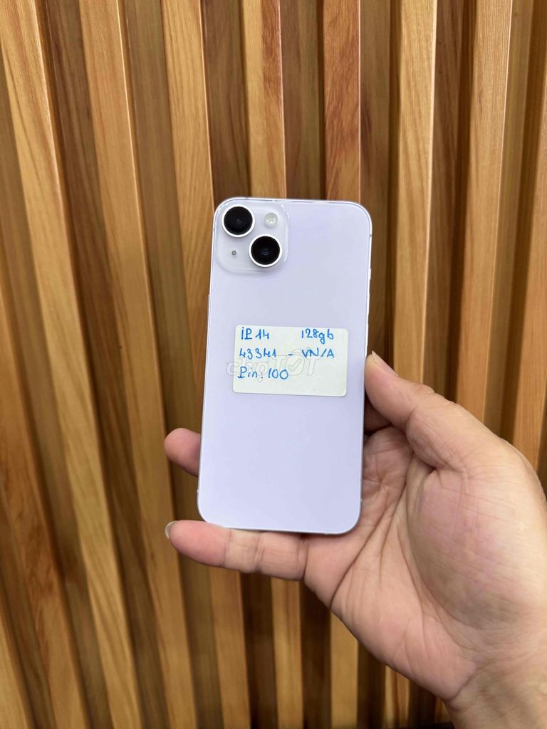 iPhone 14 128GB Tím Đã sử dụng. Mua bán Điện thoại tại Quận 10 Tp Hồ Chí Minh được đăng bởi Phi Đăng Sơn Store hình 1